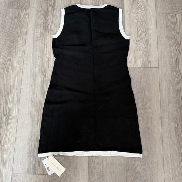 Commense Minimalist Elegant Button Sleeveless Short Sweater Old Money Dress M - Picture 4 of 7